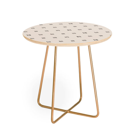 Urban Wild Studio desert check small charcoal Round Side Table