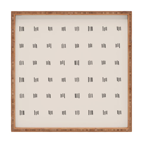 Urban Wild Studio desert check small charcoal Square Tray