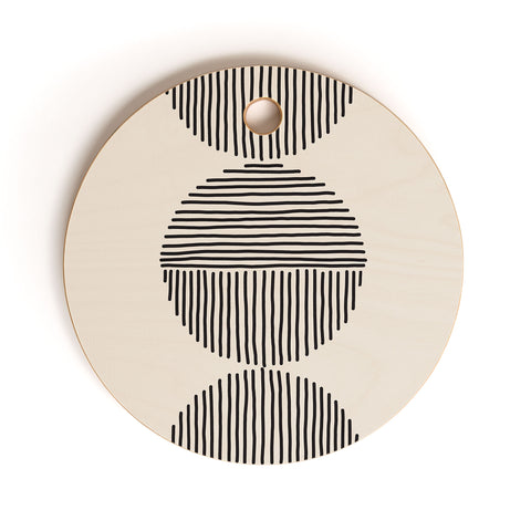 Urban Wild Studio evening lines Cutting Board Round
