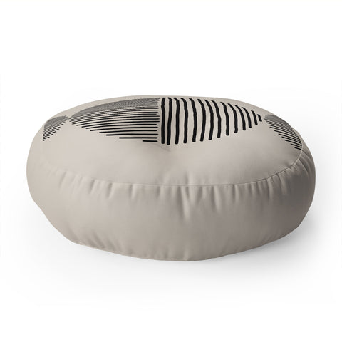 Urban Wild Studio evening lines Floor Pillow Round