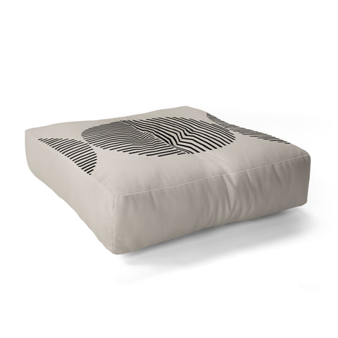 Urban Wild Studio evening lines Floor Pillow Square
