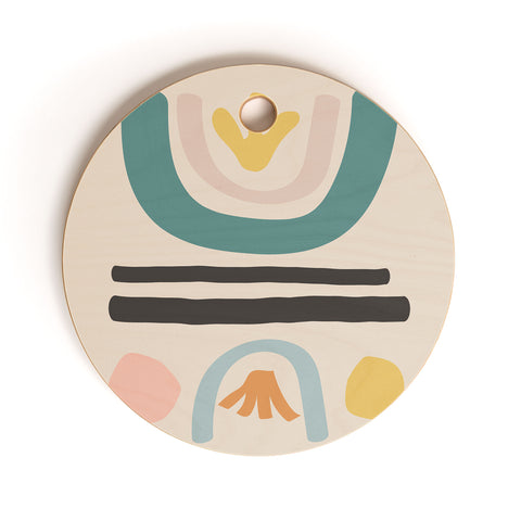 Urban Wild Studio found flowers Cutting Board Round