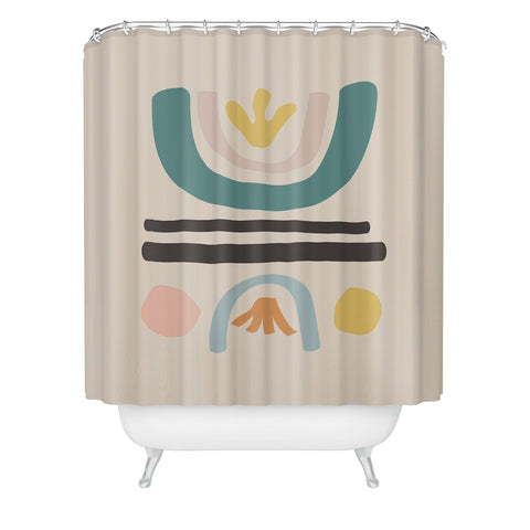 Urban Wild Studio found flowers Shower Curtain