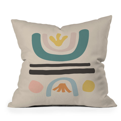 Urban Wild Studio found flowers Throw Pillow