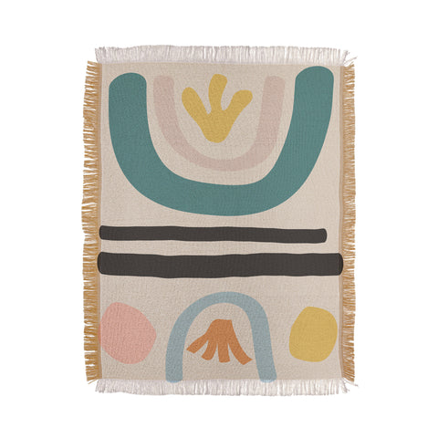 Urban Wild Studio found flowers Throw Blanket