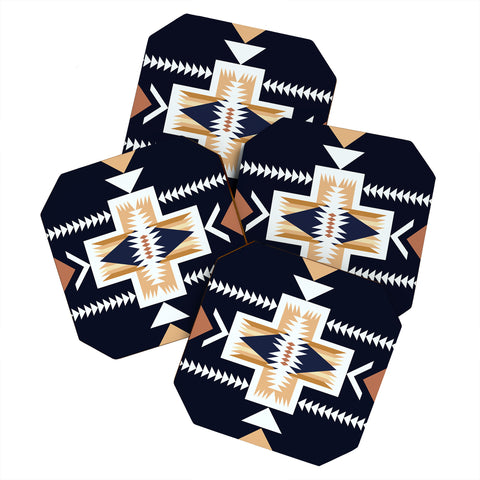 Urban Wild Studio hills at night Coaster Set