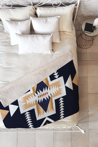 Urban Wild Studio hills at night Fleece Throw Blanket