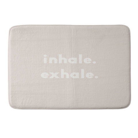 Urban Wild Studio inhale exhale blush new Memory Foam Bath Mat