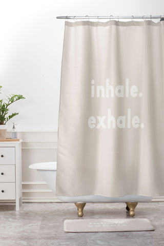 Urban Wild Studio inhale exhale blush new Shower Curtain And Mat