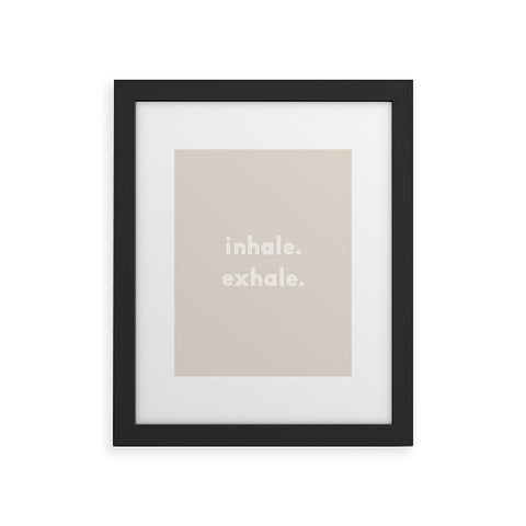 Urban Wild Studio inhale exhale blush new Framed Art Print