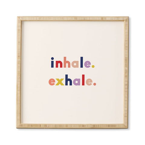 Urban Wild Studio inhale exhale multi Framed Wall Art