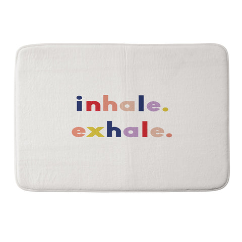 Urban Wild Studio inhale exhale multi Memory Foam Bath Mat