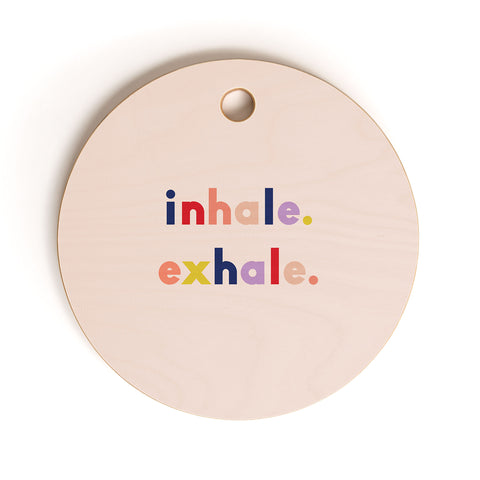Urban Wild Studio inhale exhale multi Cutting Board Round