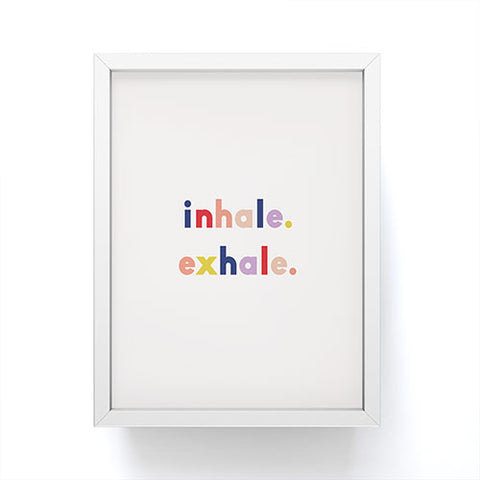 Urban Wild Studio inhale exhale multi Framed Mini Art Print