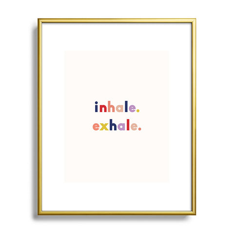 Urban Wild Studio inhale exhale multi Metal Framed Art Print