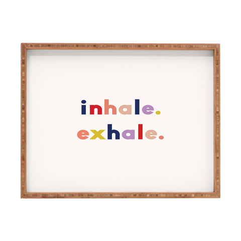 Urban Wild Studio inhale exhale multi Rectangular Tray