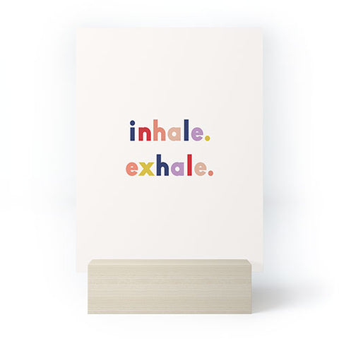 Urban Wild Studio inhale exhale multi Mini Art Print