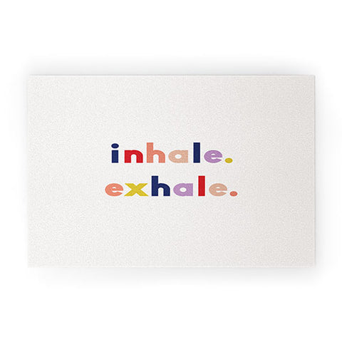 Urban Wild Studio inhale exhale multi Welcome Mat