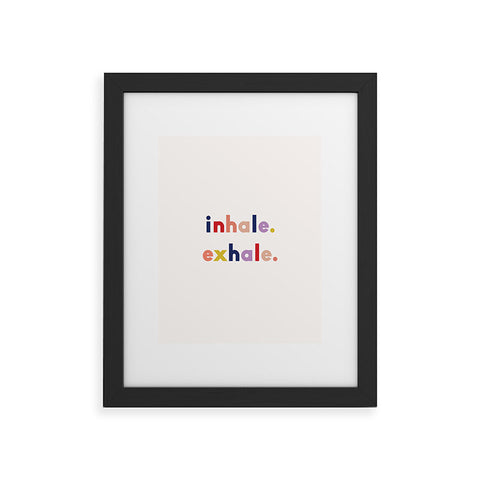 Urban Wild Studio inhale exhale multi Framed Art Print