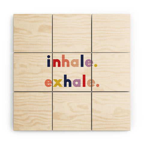 Urban Wild Studio inhale exhale multi Wood Wall Mural
