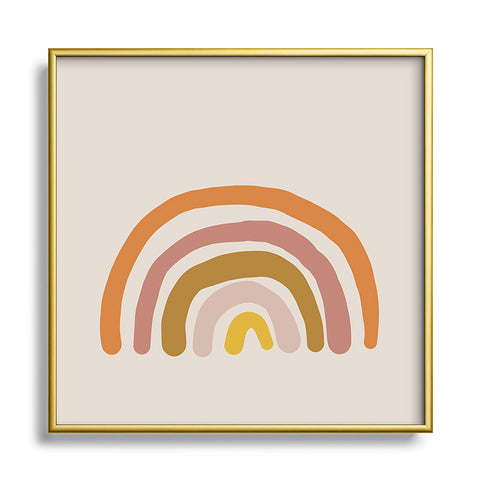 Urban Wild Studio paint rainbow Metal Square Framed Art Print
