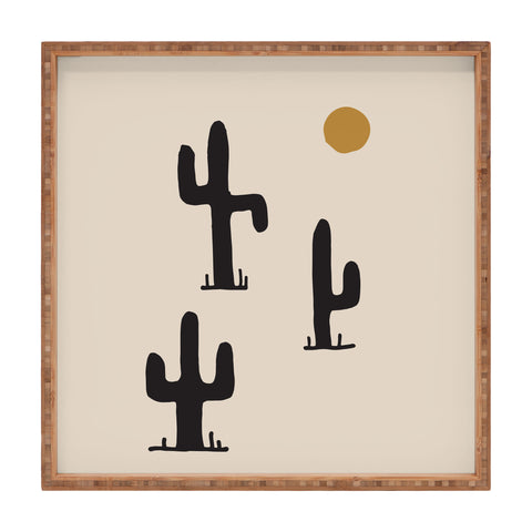 Urban Wild Studio saguaro silent disco Square Tray