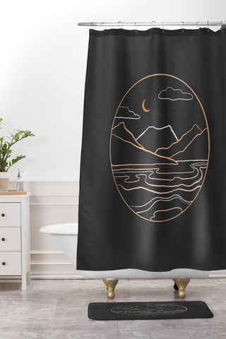Urban Wild Studio sneak peak at night Shower Curtain And Mat