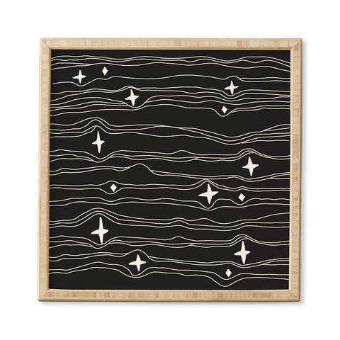 Urban Wild Studio star fabric dark palette Framed Wall Art