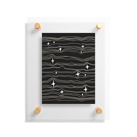 Urban Wild Studio star fabric dark palette Floating Acrylic Print