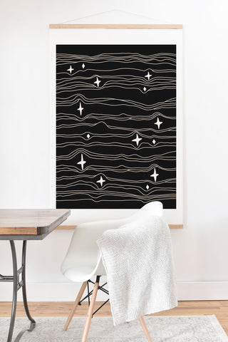 Urban Wild Studio star fabric dark palette Art Print And Hanger