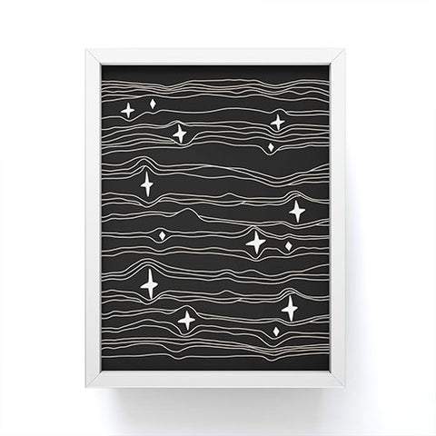 Urban Wild Studio star fabric dark palette Framed Mini Art Print
