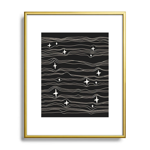 Urban Wild Studio star fabric dark palette Metal Framed Art Print