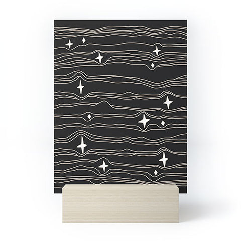 Urban Wild Studio star fabric dark palette Mini Art Print