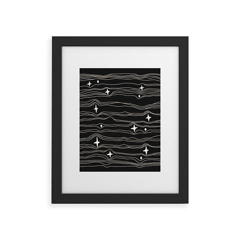 Urban Wild Studio star fabric dark palette Framed Art Print