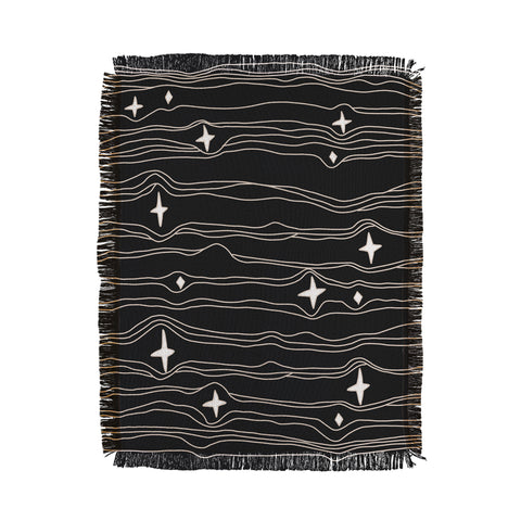 Urban Wild Studio star fabric dark palette Throw Blanket