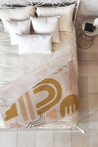 Urban Wild Studio sun pattern Fleece Throw Blanket