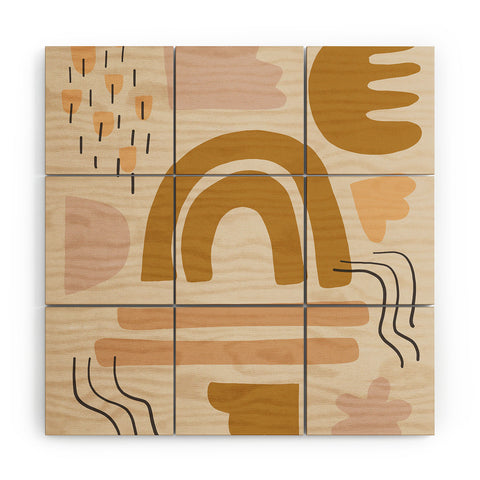 Urban Wild Studio sun pattern Wood Wall Mural