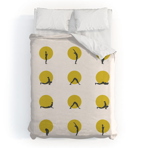 Urban Wild Studio sun salutation I Duvet Cover