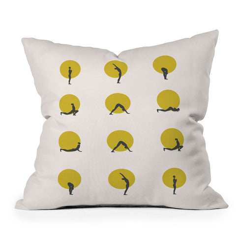 Urban Wild Studio sun salutation I Throw Pillow