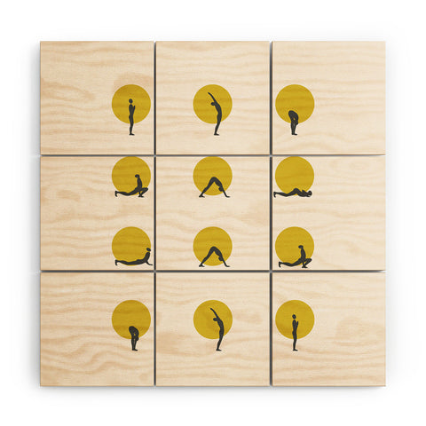 Urban Wild Studio sun salutation I Wood Wall Mural
