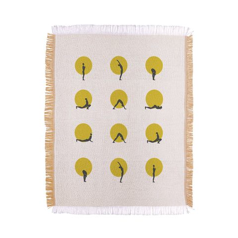 Urban Wild Studio sun salutation I Throw Blanket