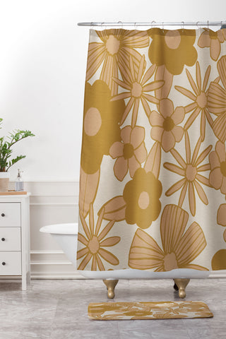 Urban Wild Studio super bloom light Shower Curtain And Mat