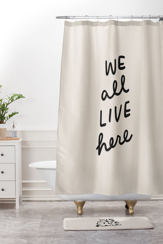 Urban Wild Studio we all live here Shower Curtain And Mat