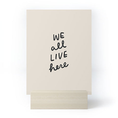 Urban Wild Studio we all live here Mini Art Print