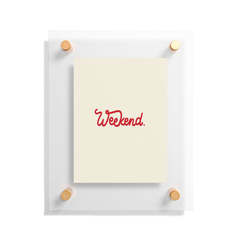 Urban Wild Studio weekend in red Floating Acrylic Print