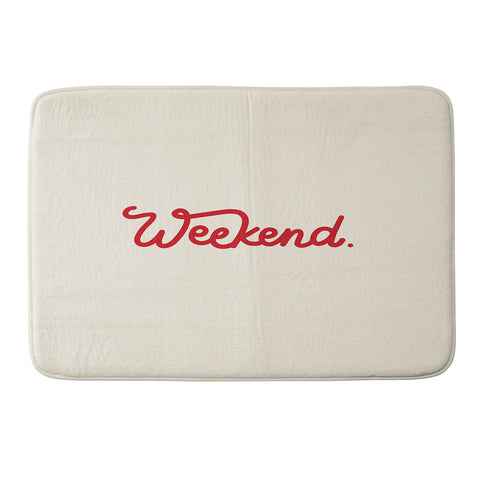 Urban Wild Studio weekend in red Memory Foam Bath Mat