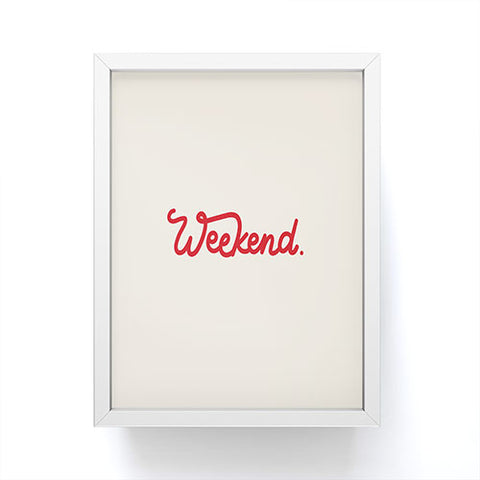Urban Wild Studio weekend in red Framed Mini Art Print