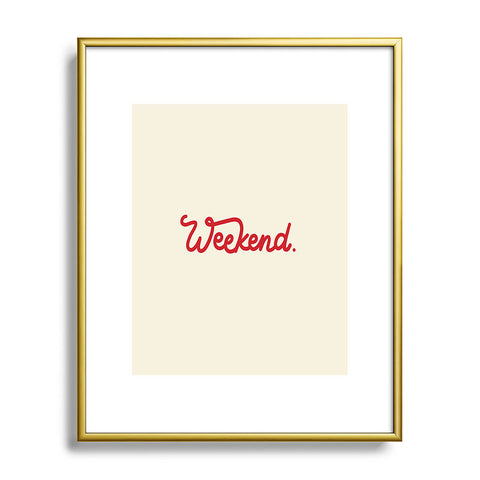 Urban Wild Studio weekend in red Metal Framed Art Print