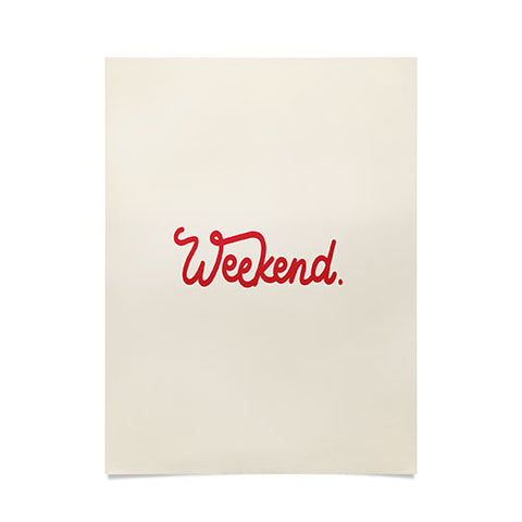 Urban Wild Studio weekend in red Poster