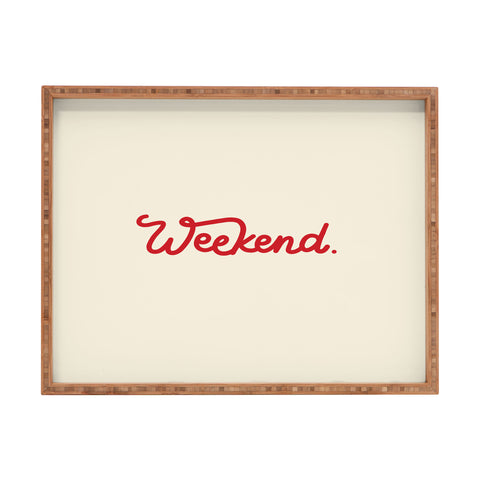 Urban Wild Studio weekend in red Rectangular Tray
